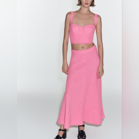 ZARA LIMITED EDITION TEXTURED BUSTIER TOP - Picture 11 of 14